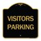 Signmission Parking Lot Sign Visitors Parking, Black & Gold Aluminum Sign, 18" x 18", BG-1818-24622 A-DES-BG-1818-24622 - alternate 1